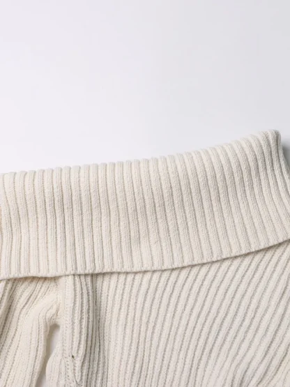 Peplum Off Shoulder Sweater Tops - Image 7