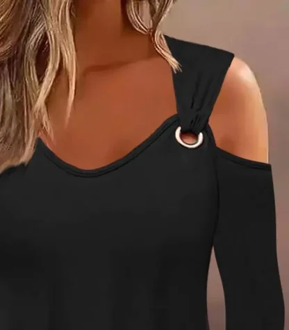 Ruched Strap Off Shoulder Sweater - Image 7