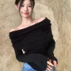 Chic Folds Off Shoulder Sweater - Image 7