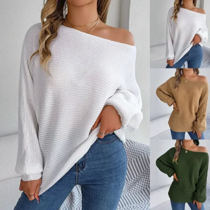 Off Shoulder Sweater Casual Tops - Image 6