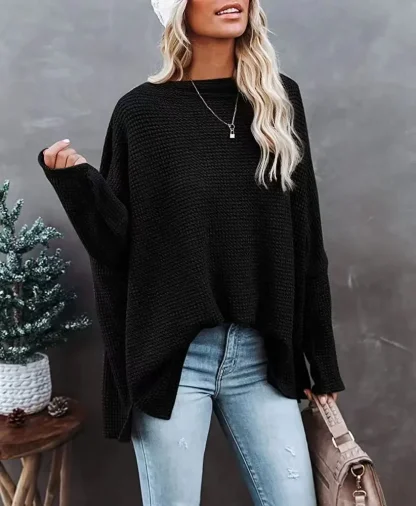 Oversized Knit Off Shoulder Sweater - Image 6