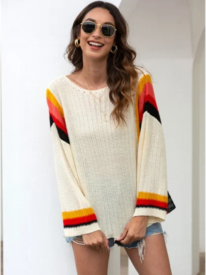 Cutout Elegant Off Shoulder Sweater - Image 3