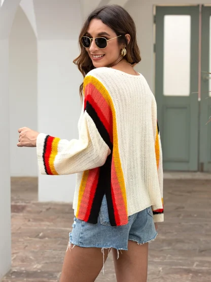 Cutout Elegant Off Shoulder Sweater - Image 5