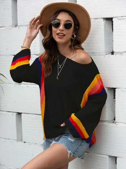 Cutout Elegant Off Shoulder Sweater