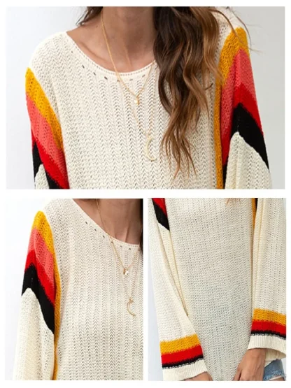 Cutout Elegant Off Shoulder Sweater - Image 6
