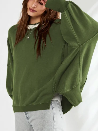 Relaxed Fit Off Shoulder Sweater - Image 2